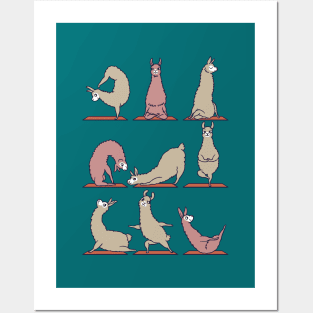 Llama Yoga Posters and Art